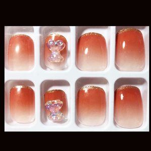 VIVO 24pcs Press on Nails Short Manicure Artificial False Fake Nails Tips #115